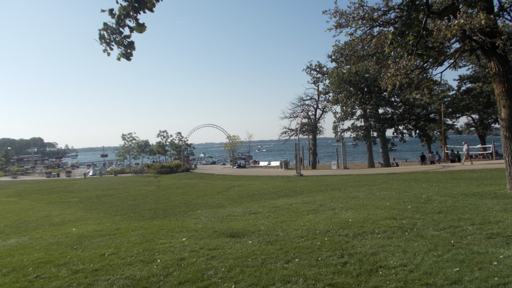 Photo of the Arnolds Park promenade in Arnolds Park, Iowa.
